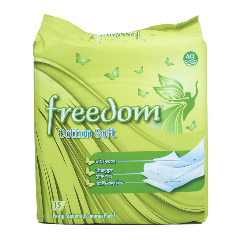 Freedom Sanitary Napkin Cotton soft Belt system 10 Pads