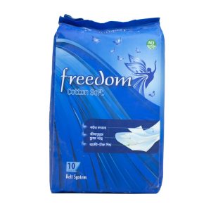 Freedom Sanitary Napkin Cotton soft Belt system 10 Pads