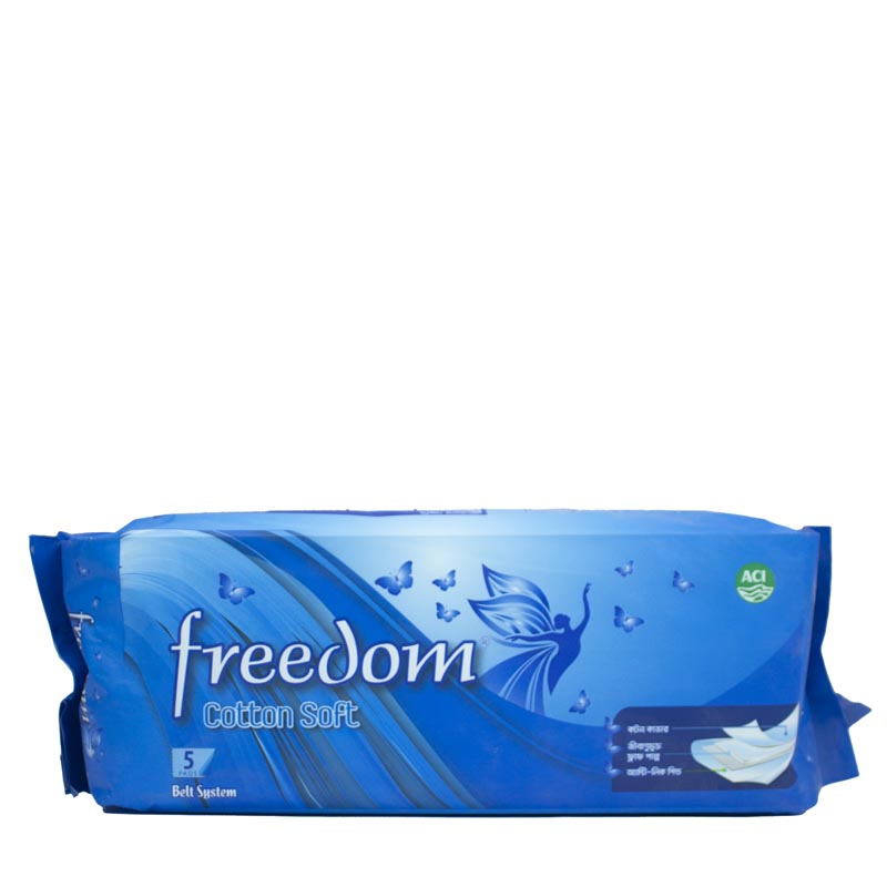 Freedom Sanitary Napkin Cotton soft Belt system 5 Pads