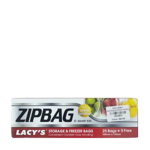 Lacy's Zipbag Quart Size 200 x175 mm (25 pcs)